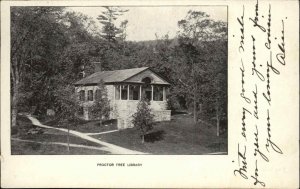 Proctor Vermont VT Free Library c1905 Vintage Postcard