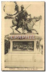 Old Postcard Torino Monumento al Duca di Genova