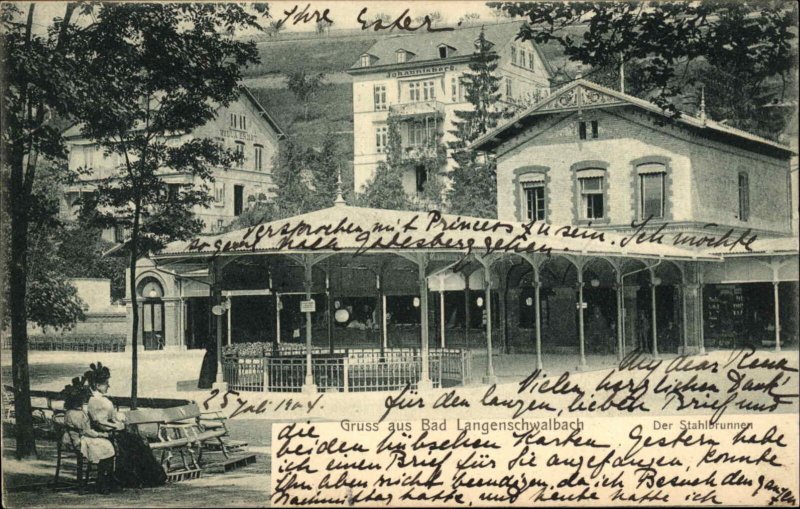 Germany Gruss aus Bad Langenschwalbach c1910 Vintage Postcard