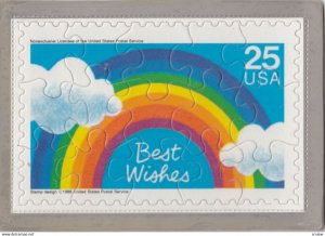 Jigsaw Puzzle Best Wishes Rainbow, 1980-90s