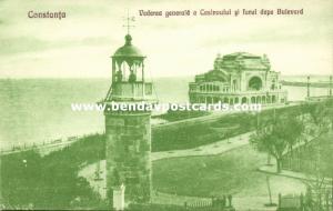 romania, CONSTANTA CONSTANȚA, General view of the Casino and Lighthouse (1910s)