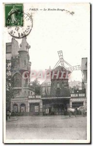 Old Postcard Paris Moulin Rouge