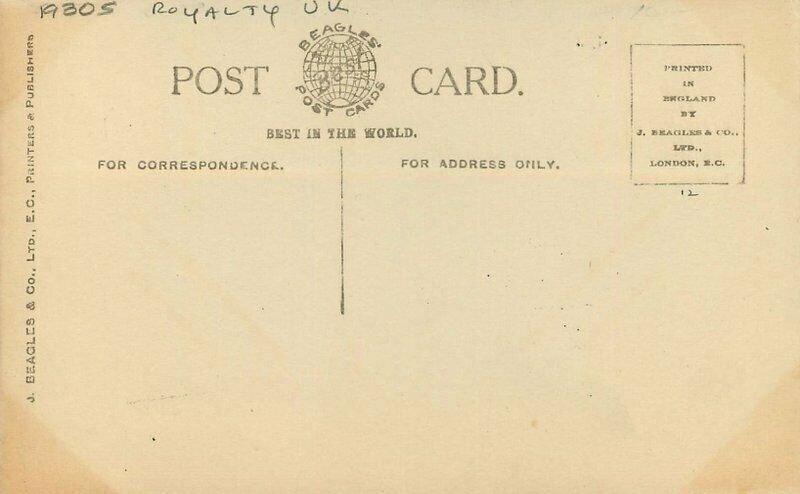 Royalty UK 1930s H.M. Queen Beagles RPPC Photo Postcard 21-10471