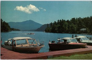 Chrome BOATS SCENE Adirondacks - Lake Placid New York NY AH9212