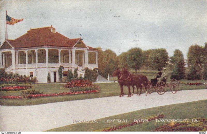 DAVENPORT, Iowa, 1909; Pavilion, Central Park