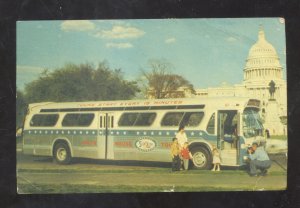 WASHINGTON D.C. THE WHITE HOUSE SCENIC BUS TOUR ADVERTISING POSTCARD