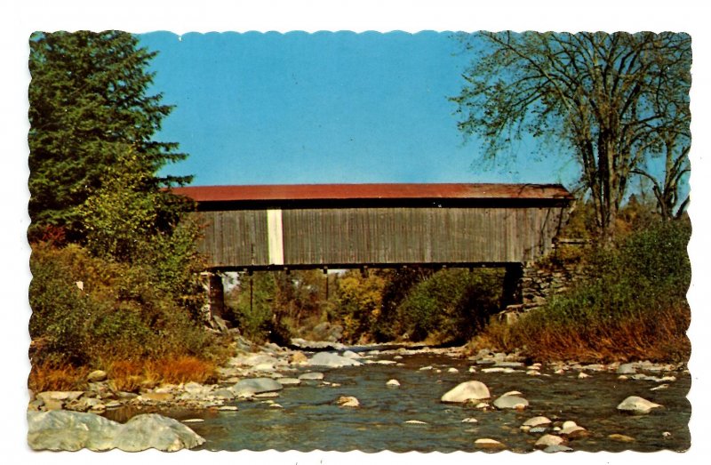 VT - Jeffersonville. Scott Covered Bridge Over Brewster River    