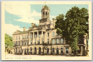 Postcard Cobourg Ontario c1940s Town Hall by PECO Northumberland County