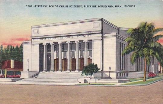 Florida Miami First Church Of Christ Scientist Biscayne Boulevard