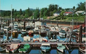 Powell River BC Boat Harbour Sunshine Coast Unused Vintage Postcard F56