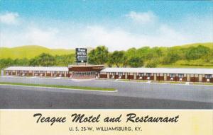 Kentucky Williamsburg Teague Motel and Restaurant