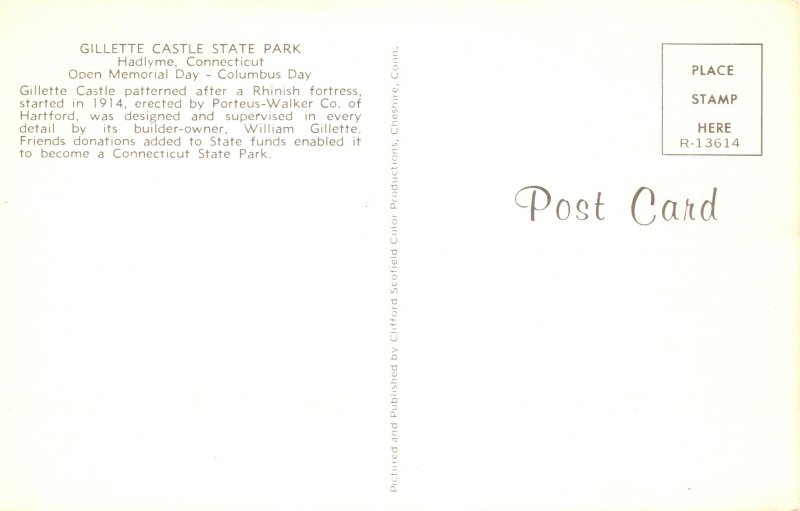 US    PC4596 GILLETTE CASTLE STATE PARK, HADLYME, CONN
