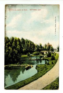 Canada - ON, Ottawa. Artificial Lake in Park