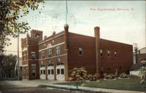 Alliance OH Fire Dept 1907 Used Postcard