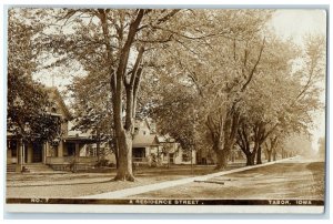 c1910's A Residence Street Tabor Iowa IA RPPC Photo Unposted Antique Postcard