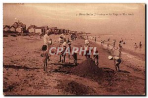 Old Postcard The Riva Bella Beach Kids