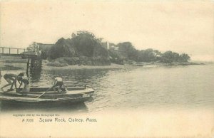 C-1905 Squam Rock Quincy Massachusetts Rotograph Undivided Postcard 20-7121