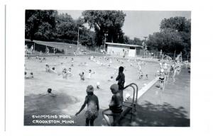 RPPC Swimming Pool, Crookston, MN Postcard *5F(3)12