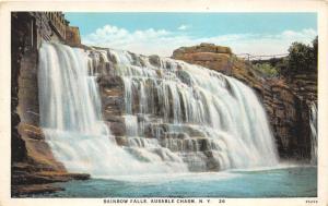 Keeseville-Ausable Chasm New York~Rainbow Falls~1920s Postcard
