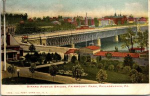 Vtg Philadelphia PA Girard Avenue Bridge Fairmont Park 1905 UDB Postcard