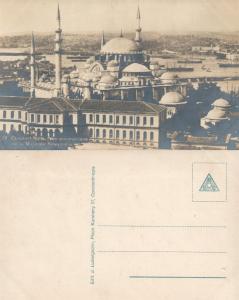 MOSQUE SULEIMAN CONSTANTINOPLE TURKEY ANTIQUE REAL PHOTO POSTCARD RPPC