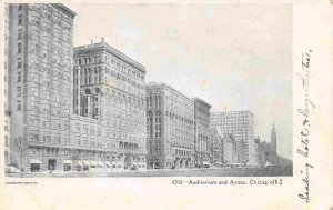 Michigan Avenue Auditorium & Annex Chicago Illinois 1905c postcard