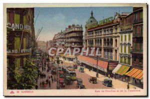 Old Postcard Marseille Noailles Streets and Canebiere