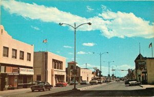 Carlsbad New Mexico Canal Street 1960s #1236 Schaaf autos Postcard 21-6509