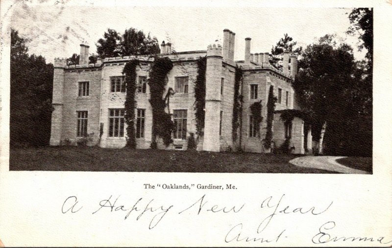 Maine Gardiner Oakland The Gardiner Mansion 1906