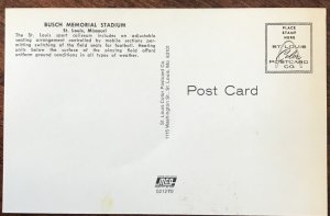 US Unused Postcard Busch Memorial Stadium St Louis MO LB