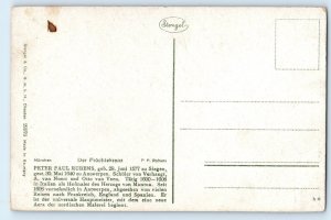 c1910's Peter Paul Rubens Der Fruchtekranz Little Kids With Fruits Postcard