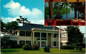 Vtg Lynnfield Massachusetts Towne Lyne House Mansion Restaurant Postcard