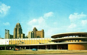 Vintage Cobo Hall and Skyline, Detroit, Mich. Postcard P50