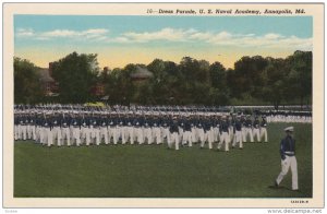 Dress Parade , U.S. Naval Academy , ANNAPOLIS , Maryland , 40-50s