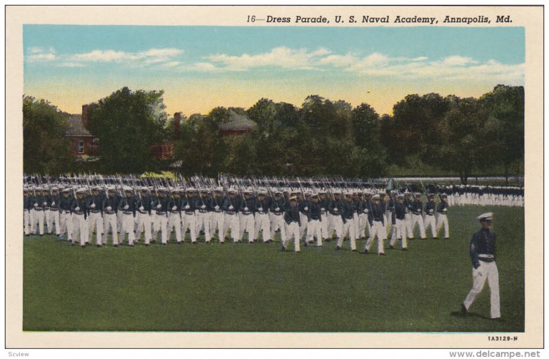 Dress Parade , U.S. Naval Academy , ANNAPOLIS , Maryland , 40-50s