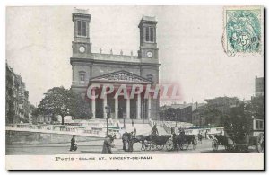 Old Postcard Paris Church St Vincent de Paul