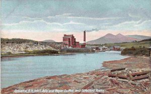 Odell Pulp Paper Mill Stratford Peaks Groveton New Hampshire 1910c postcard