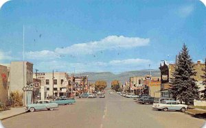 Business District Street Scene Gunnison Colorado 1963 postcard