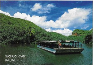 Visitors on the Wailua River Kauai Hawaii Traveling to the Fern Grotto  4 by 6