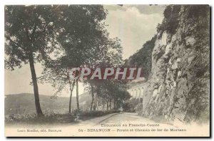 CARTE Besancon Old Post Road and Railway Morteau Train