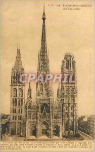 Old Postcard The Cathedral of Rouen Overview