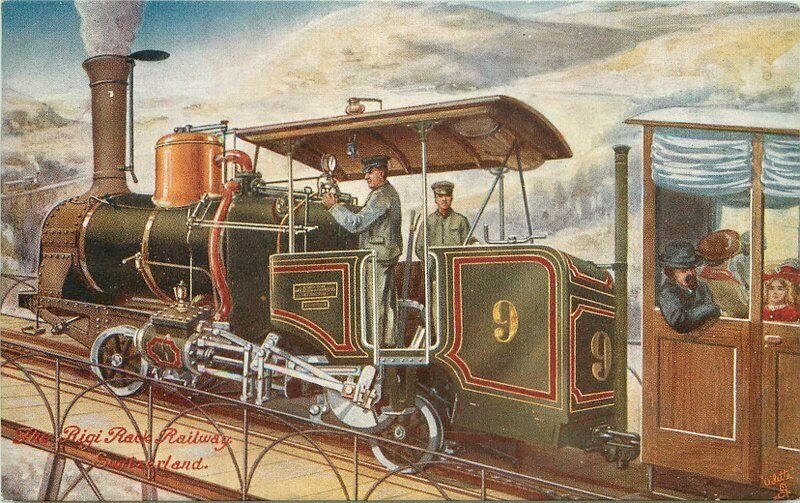 c1910 Switzerland Rigi Rack Railways Of the world  Raphael Tuck Art Postcard