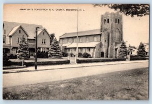 1940 Bridgeton New Jersey NJ Vintage Postcard Immaculate Conception R. C. Church