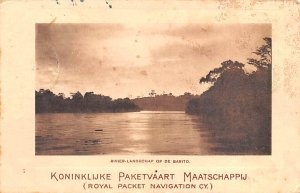 Rivier Landschap op De Barito Indonesia, Republik Indonesia Postal Used Unkno...