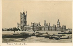 London Thames navigation & sailing galleon Parliament coal barge sailing vessel