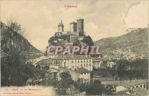Postcard Old Foix Ariege Seen from Montgauzy