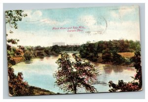 Vintage 1900's Postcard Scenic View Black River and Tube Mills Lorain Ohio