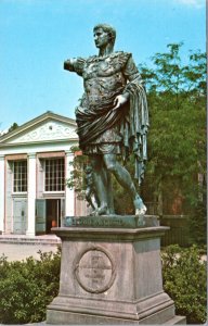 Postcard RI Providence - Brown University - Caesar Augustus statue