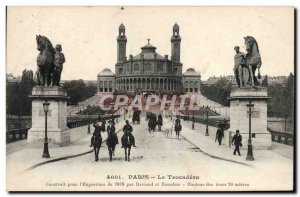 Old Postcard Paris Trocadero Horse Equestrian