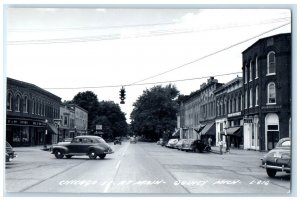 Quincy Michigan MI RPPC Photo Postcard Chicago Street Main Exterior View c1940